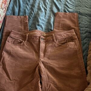 LOFT Women's Skinny Jeans - Corduroy Brown